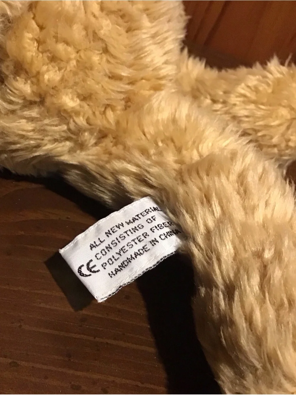 Harrods Cream-Tan Teddy Bear with Green Satin Bow